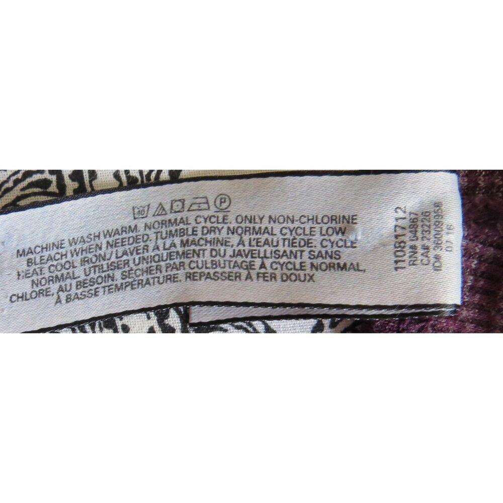 Victoria's Secret Sleep Pajama Romper Thermal Knit  Burgundy  Small  GUC - Picture 10 of 10